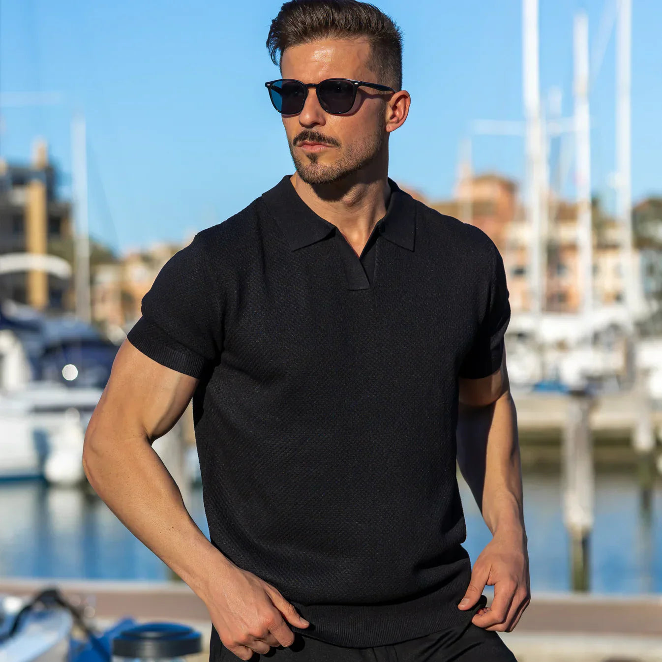 CAPRI V-Neck Polo Shirt - Effortless Style and All-Day Comfort