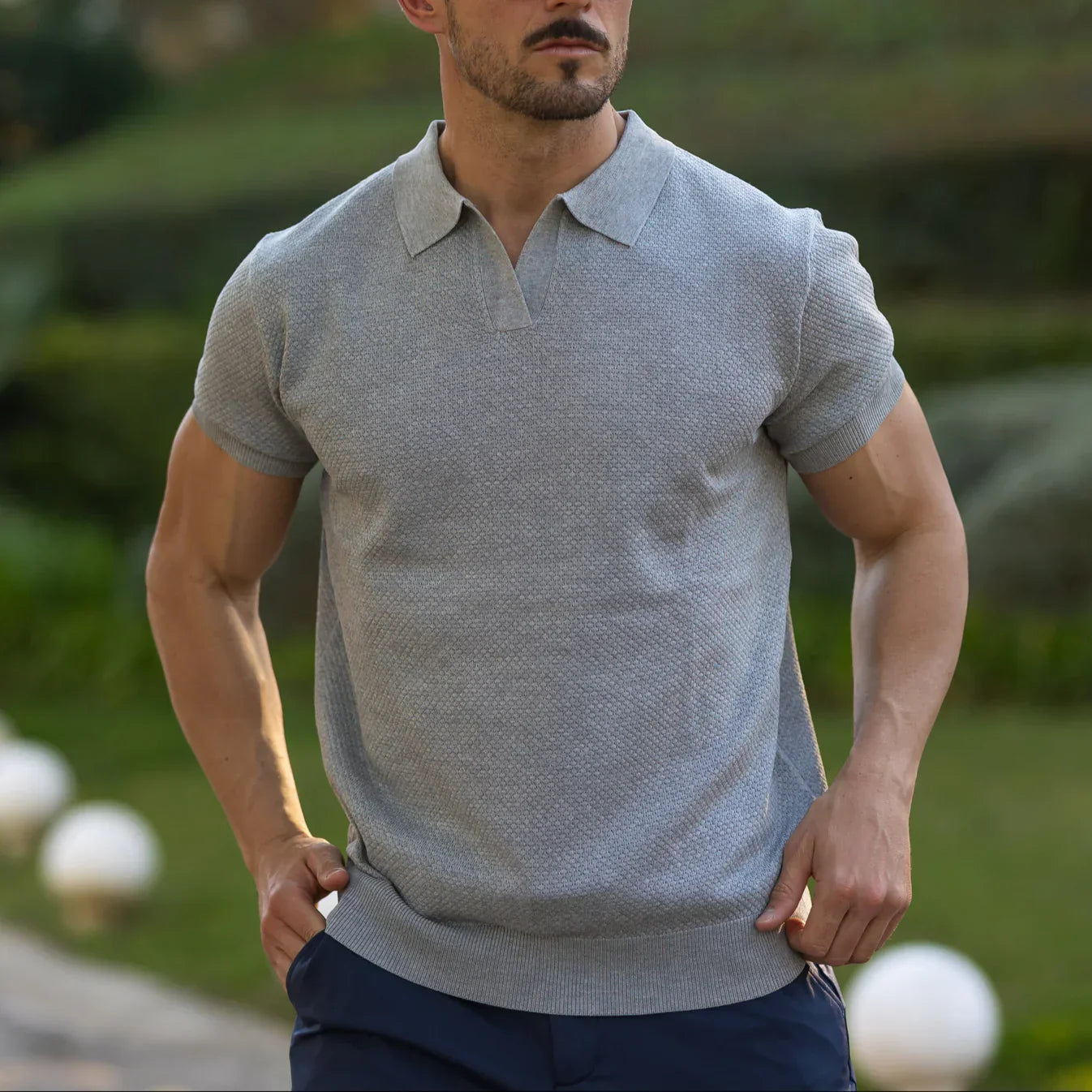 CAPRI V-Neck Polo Shirt - Effortless Style and All-Day Comfort