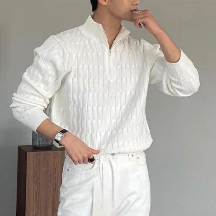 GWANGJU Cozy Half-Zip Knit Sweater - Versatile Everyday Layer